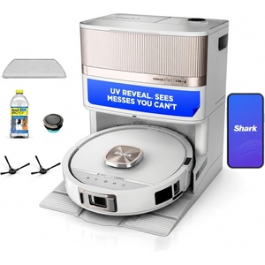 Shark PowerDetect UV Reveal Robot Vacuum & Mop, 60-Day Self Empty, AV3000XE(White)